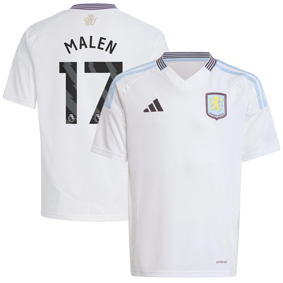 AVFC AVFC AVFC aston villa adidas away shirt 2024-25 – kids with malen 17 printing – Exclusive Aston Villa Collection – Exclusive Aston Villa Collection - Exclusive Aston Villa Collection