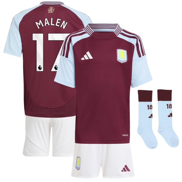 AVFC AVFC AVFC aston villa adidas home mini kit 2024-26 with malen 17 printing – Exclusive Aston Villa Collection – Exclusive Aston Villa Collection - Exclusive Aston Villa Collection