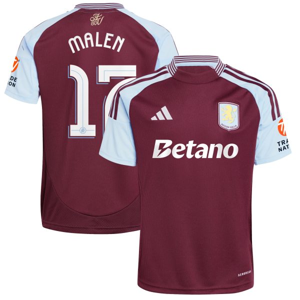 AVFC AVFC AVFC aston villa adidas home shirt 2024-25 with malen 17 cup printing – Exclusive Aston Villa Collection – Exclusive Aston Villa Collection - Exclusive Aston Villa Collection