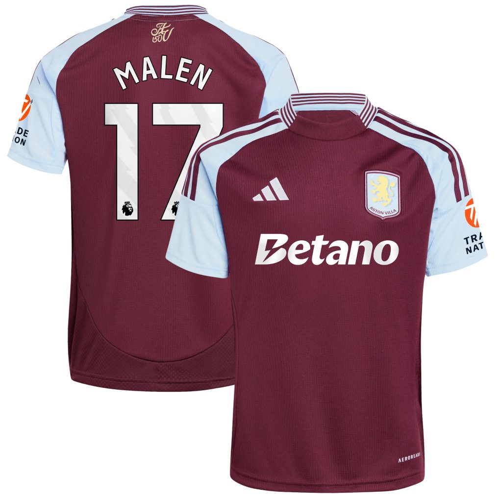 AVFC AVFC AVFC aston villa adidas home shirt 2024-25 with malen 17 printing – Exclusive Aston Villa Collection – Exclusive Aston Villa Collection - Exclusive Aston Villa Collection